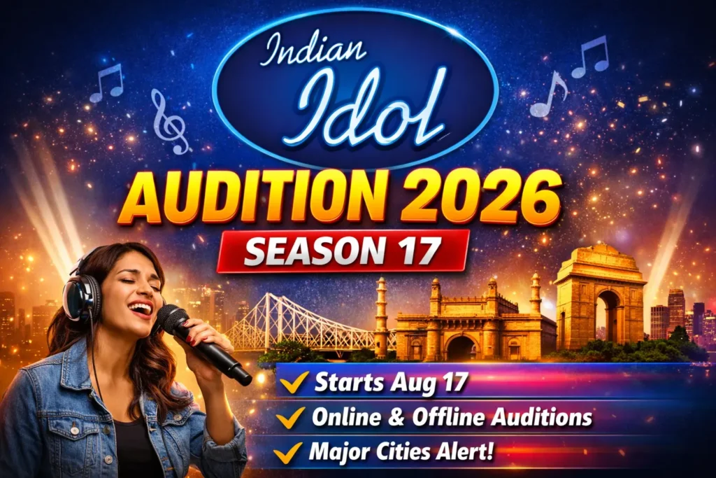 Online audition registration form for Indian Idol 2026