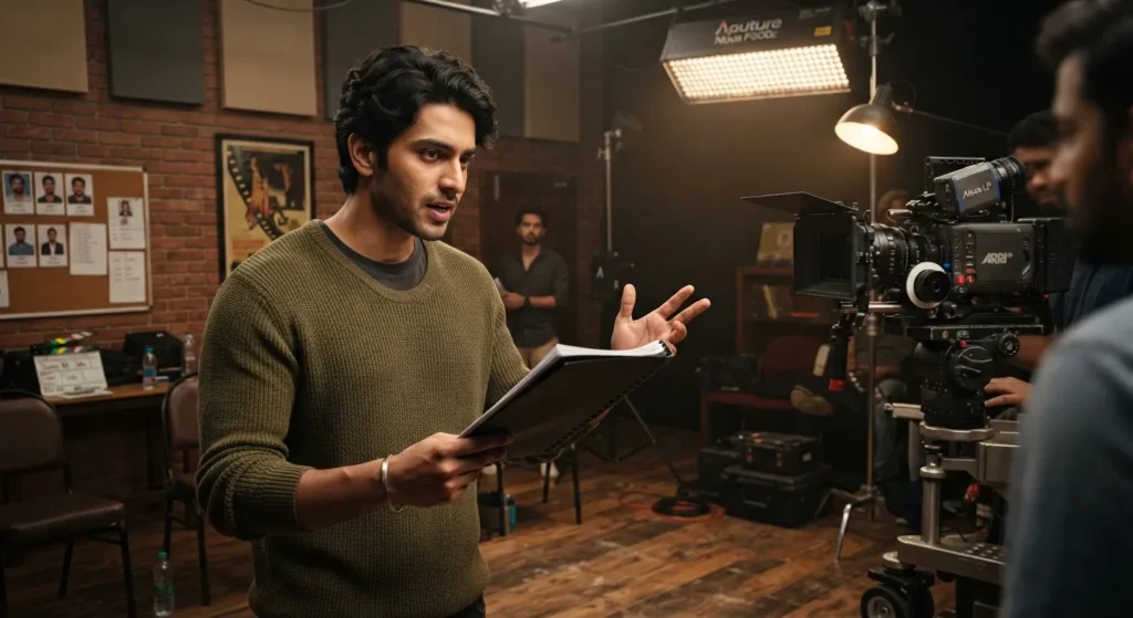 Young Indian actor preparing for a professional acting career