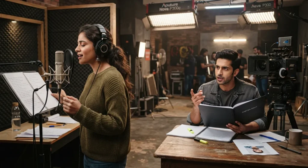 Indian singer and actor preparing for professional auditions